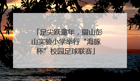 足尖跃童年，眉山彭山实验小学举行“海豚杯”校园足球联赛