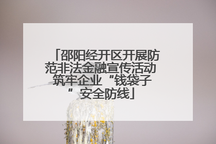 邵阳经开区开展防范非法金融宣传活动 筑牢企业“钱袋子”安全防线