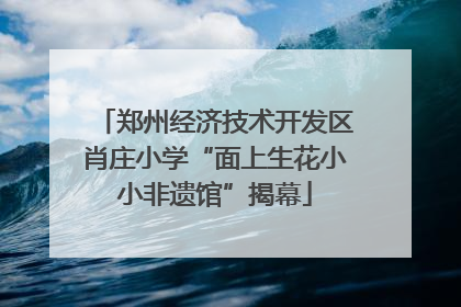 郑州经济技术开发区肖庄小学“面上生花小小非遗馆”揭幕