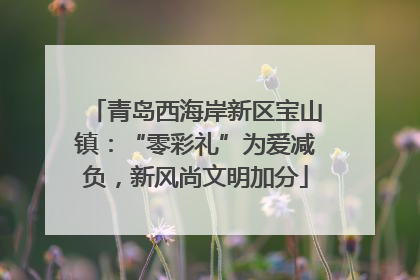 青岛西海岸新区宝山镇：“零彩礼”为爱减负，新风尚文明加分