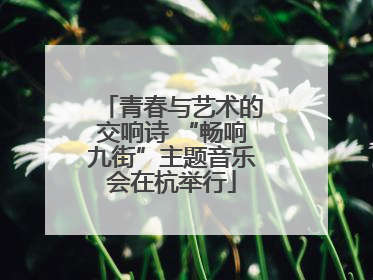 青春与艺术的交响诗 “畅响九街”主题音乐会在杭举行