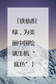 铁轨织绿，为美丽中国绘就生机“底色”