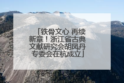 铁骨文心 再续新章！浙江省古典文献研究会胡凤丹专委会在杭成立