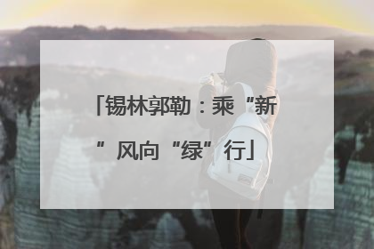 锡林郭勒：乘“新”风向“绿”行