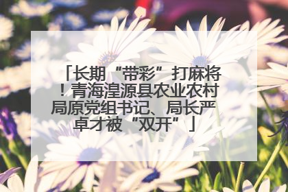 长期“带彩”打麻将！青海湟源县农业农村局原党组书记、局长严卓才被“双开”