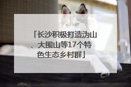 长沙积极打造沩山、大围山等17个特色生态乡村群