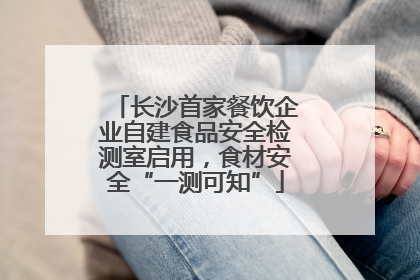 长沙首家餐饮企业自建食品安全检测室启用，食材安全“一测可知”