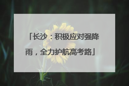 长沙：积极应对强降雨，全力护航高考路
