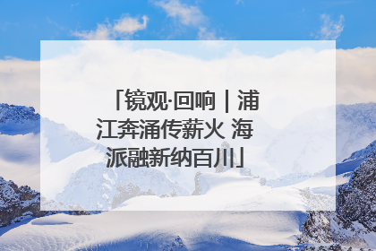 镜观·回响｜浦江奔涌传薪火 海派融新纳百川