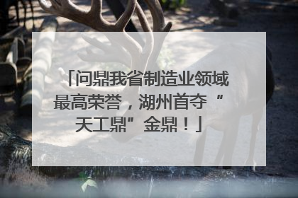 问鼎我省制造业领域最高荣誉，湖州首夺“天工鼎”金鼎！