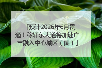 预计2026年6月贯通！稼轩东大道将加速广丰融入中心城区（图）