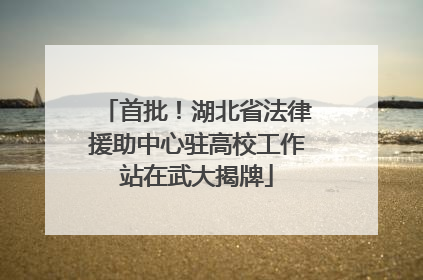 首批！湖北省法律援助中心驻高校工作站在武大揭牌