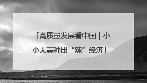 高质量发展看中国｜小小大蒜种出“辣”经济