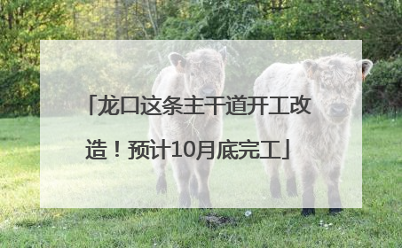 龙口这条主干道开工改造！预计10月底完工