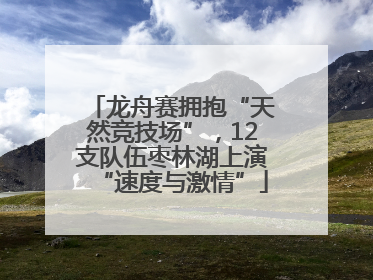 龙舟赛拥抱“天然竞技场”，12支队伍枣林湖上演“速度与激情”