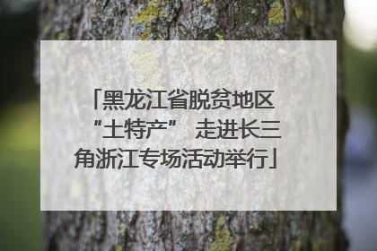 黑龙江省脱贫地区 “土特产” 走进长三角浙江专场活动举行