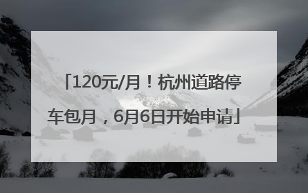 120元/月！杭州道路停车包月，6月6日开始申请