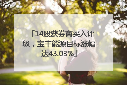 14股获券商买入评级，宝丰能源目标涨幅达43.03%