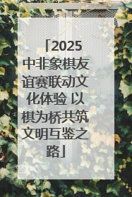 2025中非象棋友谊赛联动文化体验 以棋为桥共筑文明互鉴之路