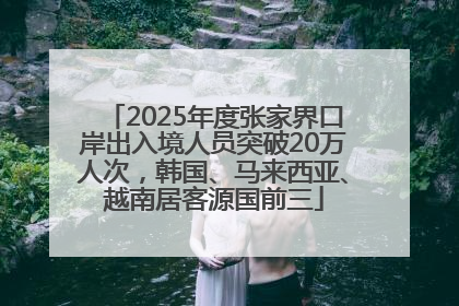 2025年度张家界口岸出入境人员突破20万人次，韩国、马来西亚、越南居客源国前三