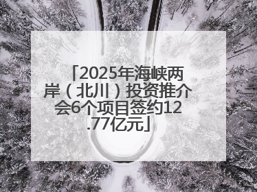 2025年海峡两岸（北川）投资推介会6个项目签约12.77亿元