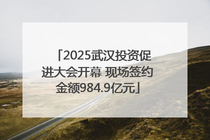 2025武汉投资促进大会开幕 现场签约金额984.9亿元