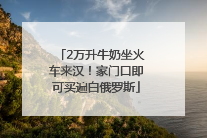 2万升牛奶坐火车来汉！家门口即可买遍白俄罗斯