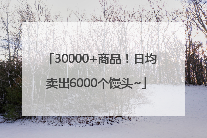 30000+商品！日均卖出6000个馒头~