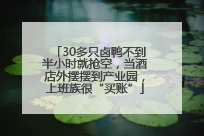 30多只卤鸭不到半小时就抢空，当酒店外摆摆到产业园，上班族很“买账”