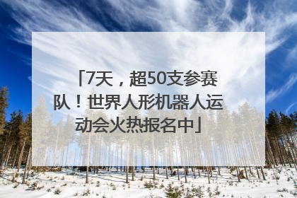 7天，超50支参赛队！世界人形机器人运动会火热报名中