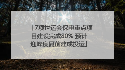 7项世运会保电重点项目建设完成80% 预计迎峰度夏前建成投运