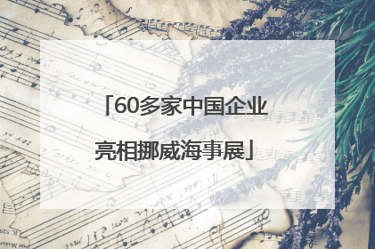 60多家中国企业亮相挪威海事展