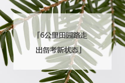 6公里田园路走出备考新状态