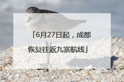 6月27日起，成都恢复往返九寨航线