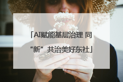 AI赋能基层治理 同“新”共治美好东社